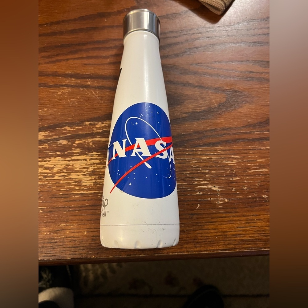 NASA White Stainless Steel Water Bottle